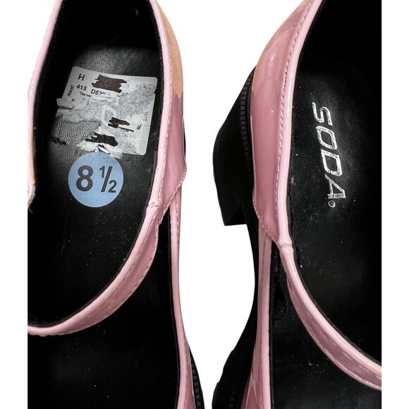 SODA bubblegum patent vegan leather Pink platform Maryjane schoolgirl NWT SZ 8.5 - Picture 3 of 14